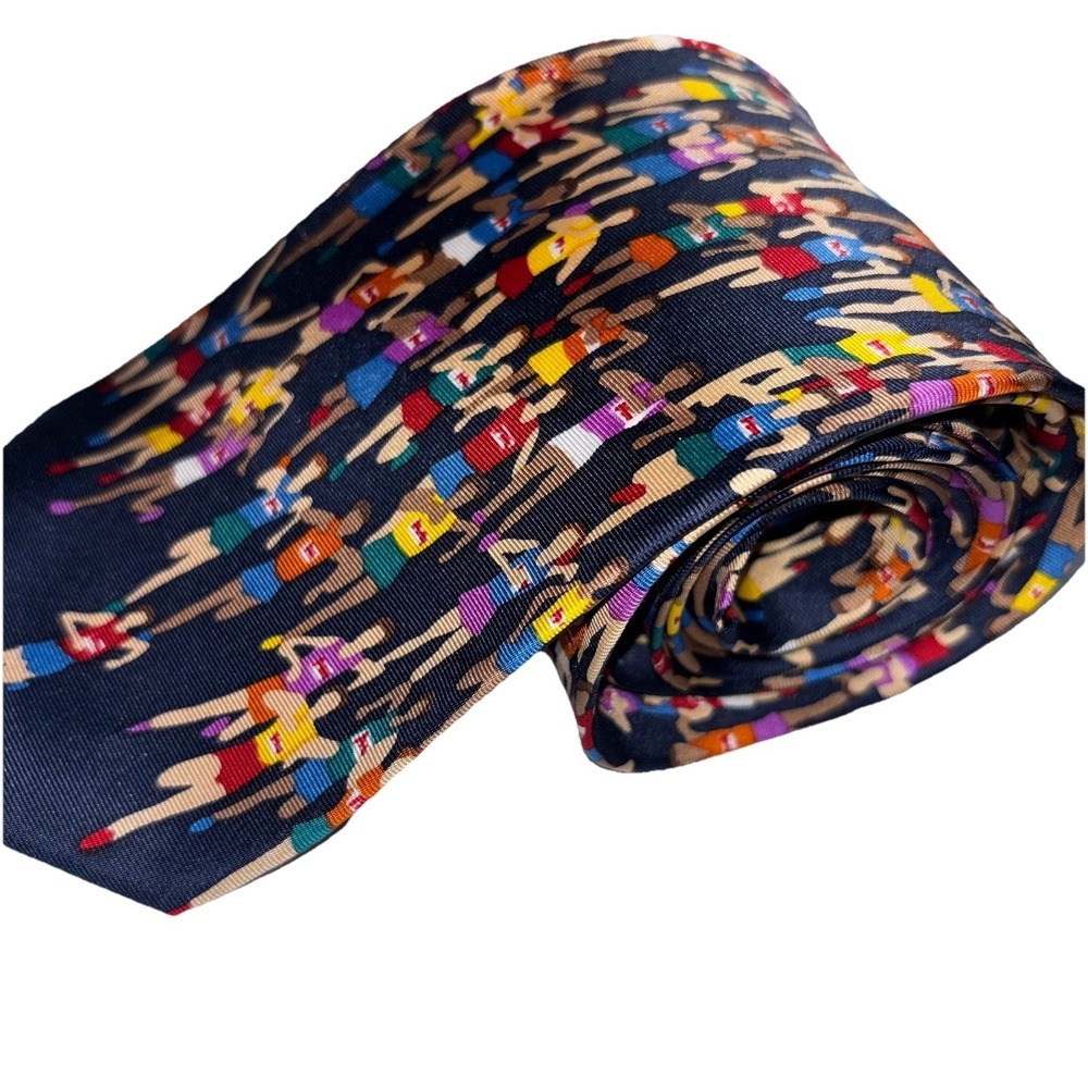 Alynn Neckwear 'Marathon' Runners 100% Silk Men's Necktie Tie Made In The USA